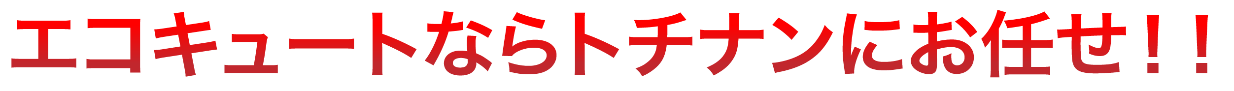 エコキュートならトチナンにお任せ！！